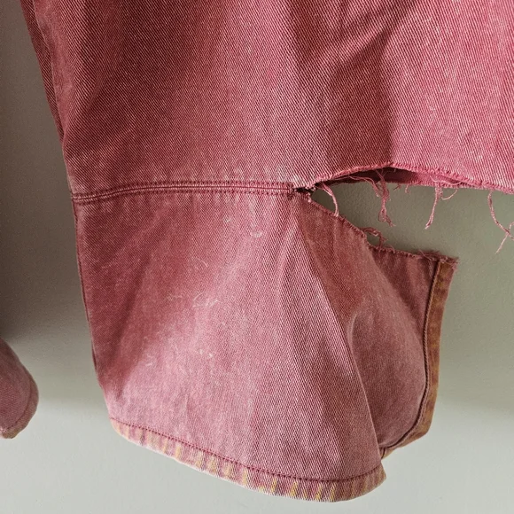 Hanifa Dusty Cedar Aster Acid Distressed Jeans ALTERED - Picture 9 of 13